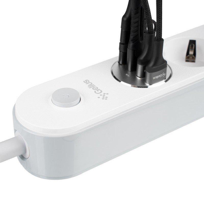 Фильтр сетевой Gelius G-Power GP-PS-001 4-220V/4 USB порта 3,4A 2 м White (58011) - фото 2 Фильтр сетевой Gelius G-Power GP-PS-001 4-220V/4 USB порта 3,4A 2 м White (58011) - фото 2