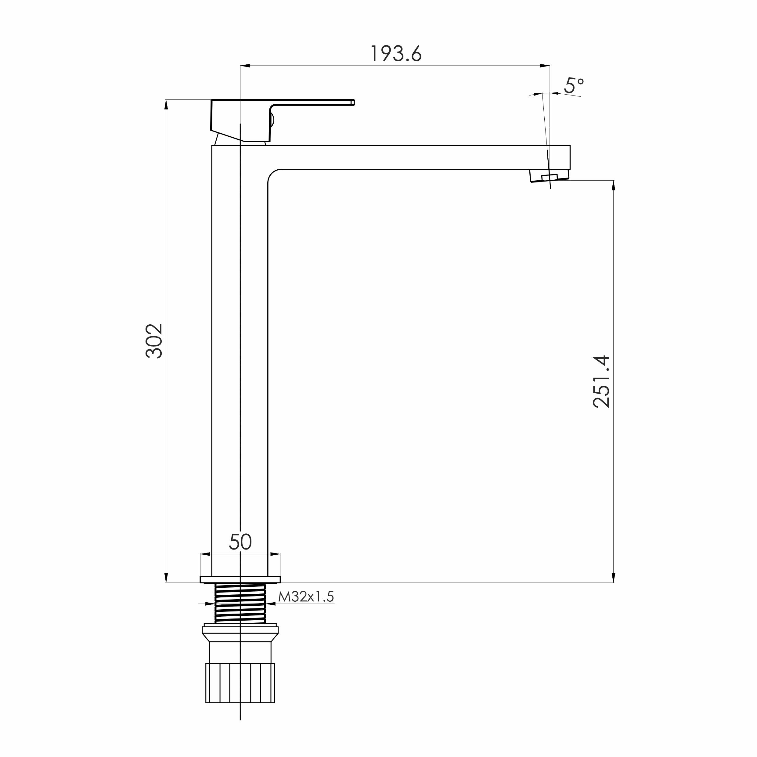 Змішувач для умивальника Imprese KARLOV f03507601AB високий одноважільний Хром (224658) - фото 2 Змішувач для умивальника Imprese KARLOV f03507601AB високий одноважільний Хром (224658) - фото 2