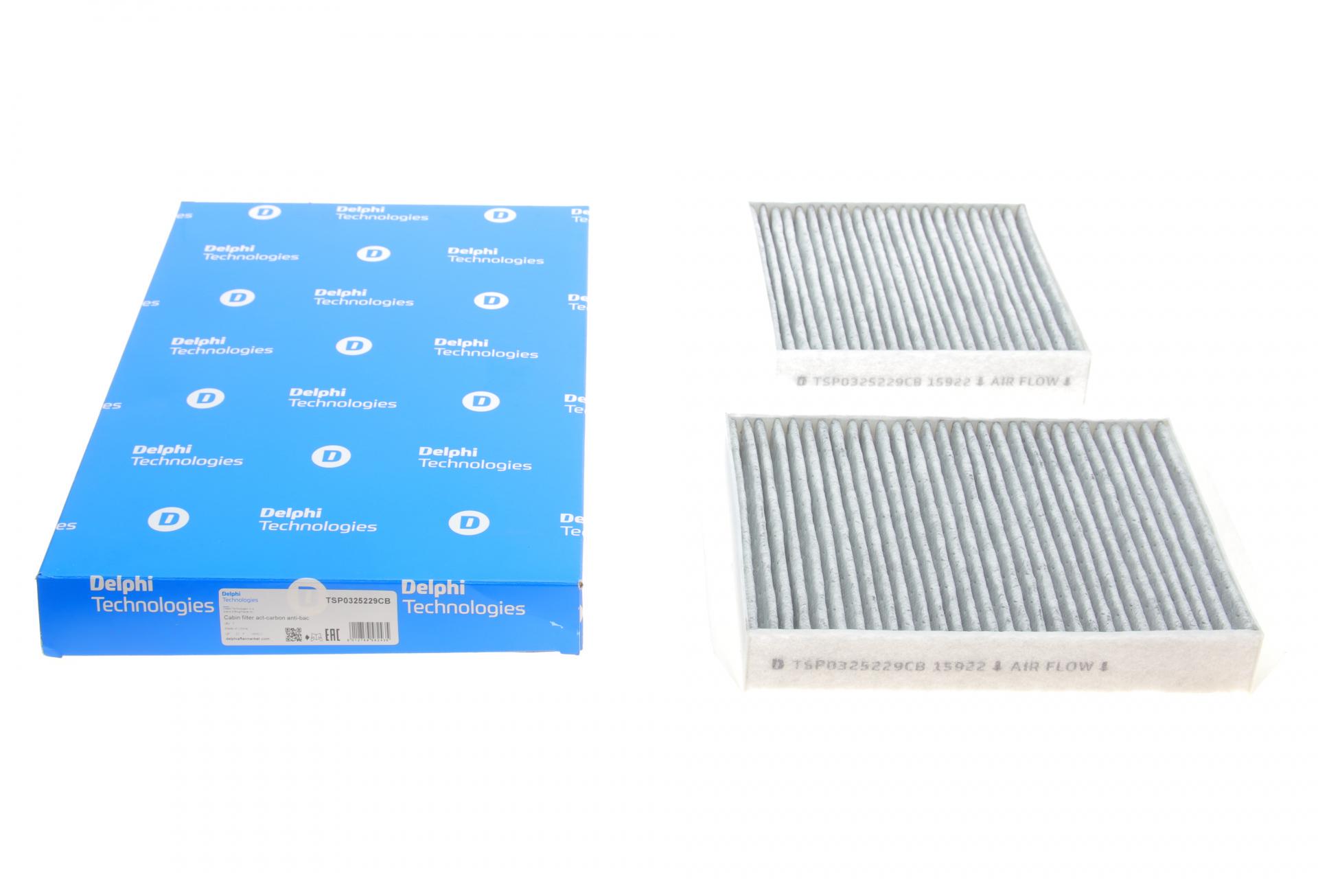 Фільтр салону DELPHI для Citroen C3/C4/Peugeot 207/208 09-2 шт. (TSP0325229CB)