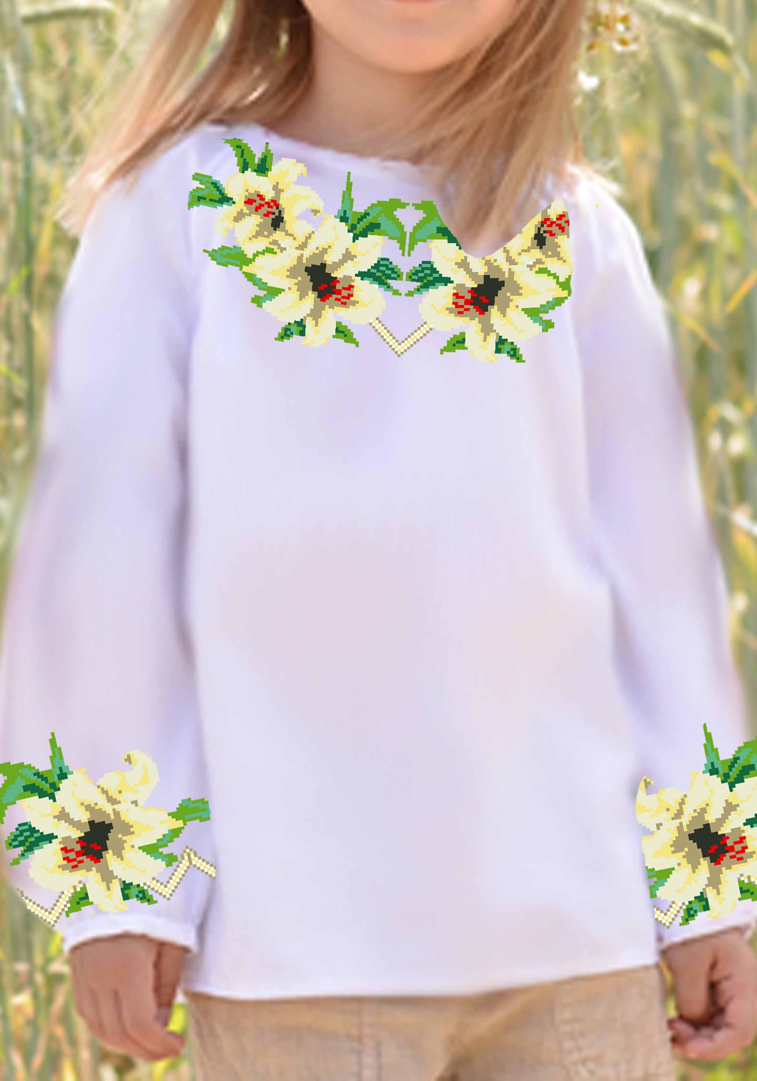 Заготовка для вышивки нитками/бисером для девочки домотканое полотно (СДД-87)