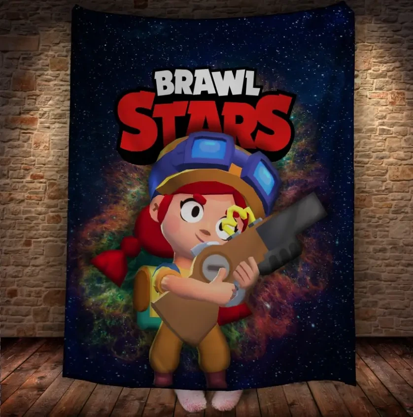 Плед с 3D принтом Бравл Старс Jessie 150х200 см (epi_1957) Плед с 3D принтом Бравл Старс Jessie 150х200 см (epi_1957)