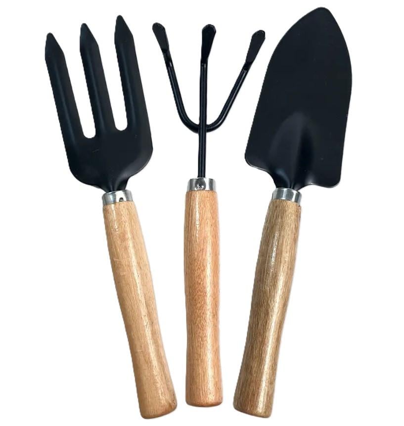 Набор ручных садовых инструментов Garden Tools лопатка/разрыхлитель/вилка 3 пр. Дерево (25803259)