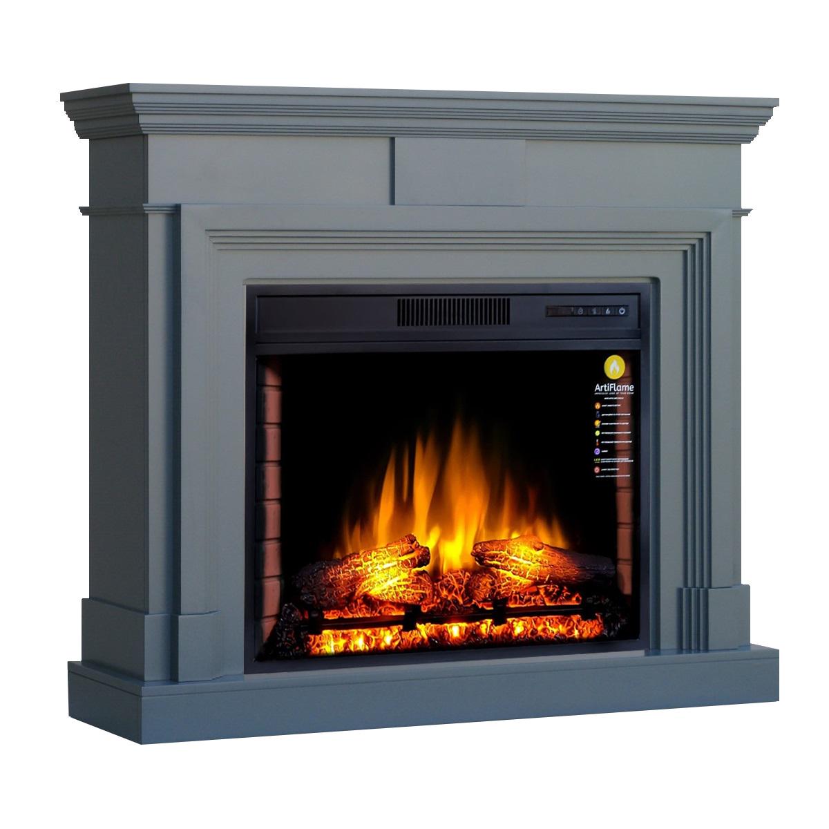 Каминокомплект ArtiFlame STAMFORD AF28 Серый графит