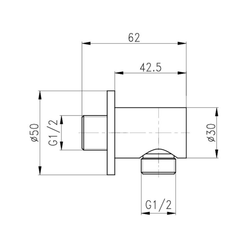 Подключение для шланга Q-tap CRM B030 QTCRMB030 (69527) - фото 2