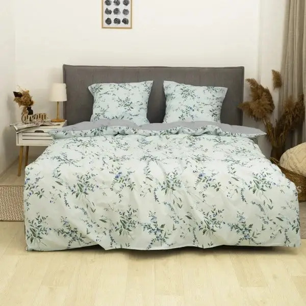 Комплект постельного белья Viluta с узором ранфорс премиум евро 220x240 см Белый (PB-456-A-622)