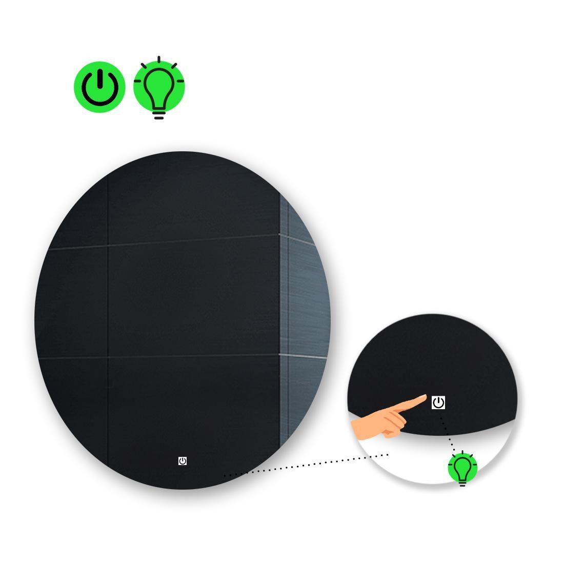 Зеркало с LED подсветкой Adeo с сенсорной кнопкой управления 60x60 см (Adeo32)