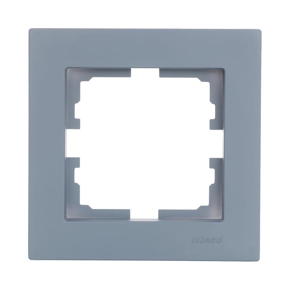 Рамка 1-местная горизонтальная Lezard Vesna Шеффилд Грей