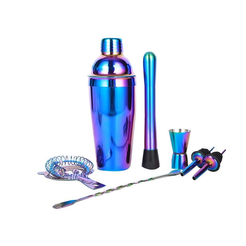 Набор для бара Lesko KM-TZS7 из нержавеющей стали 7 пр. Rainbow (2662240544)