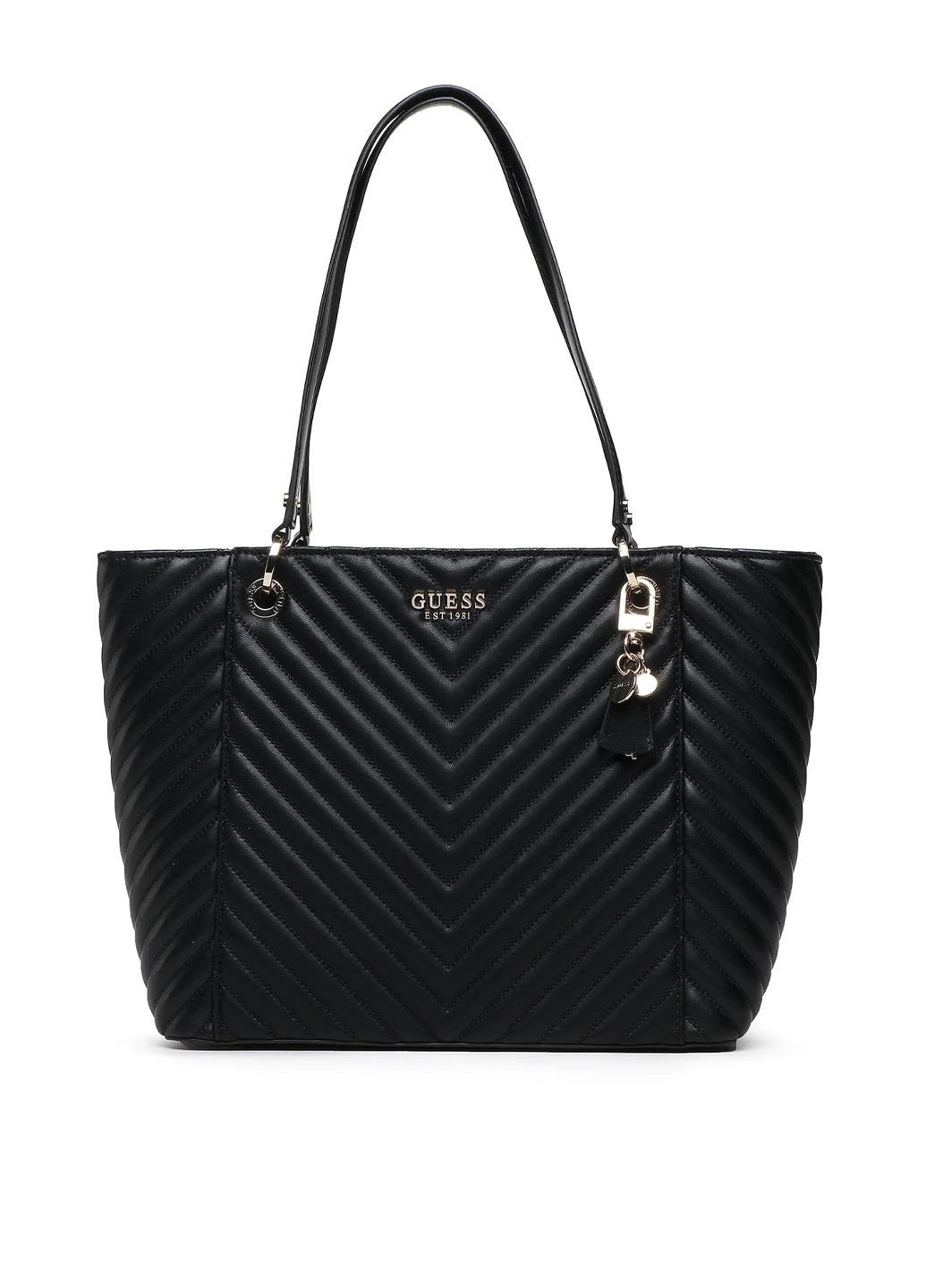 Сумка тоут жіноча з екошкіри GUESS NOELLE ELITE TOTE HWQG7879230-BLA Чорний
