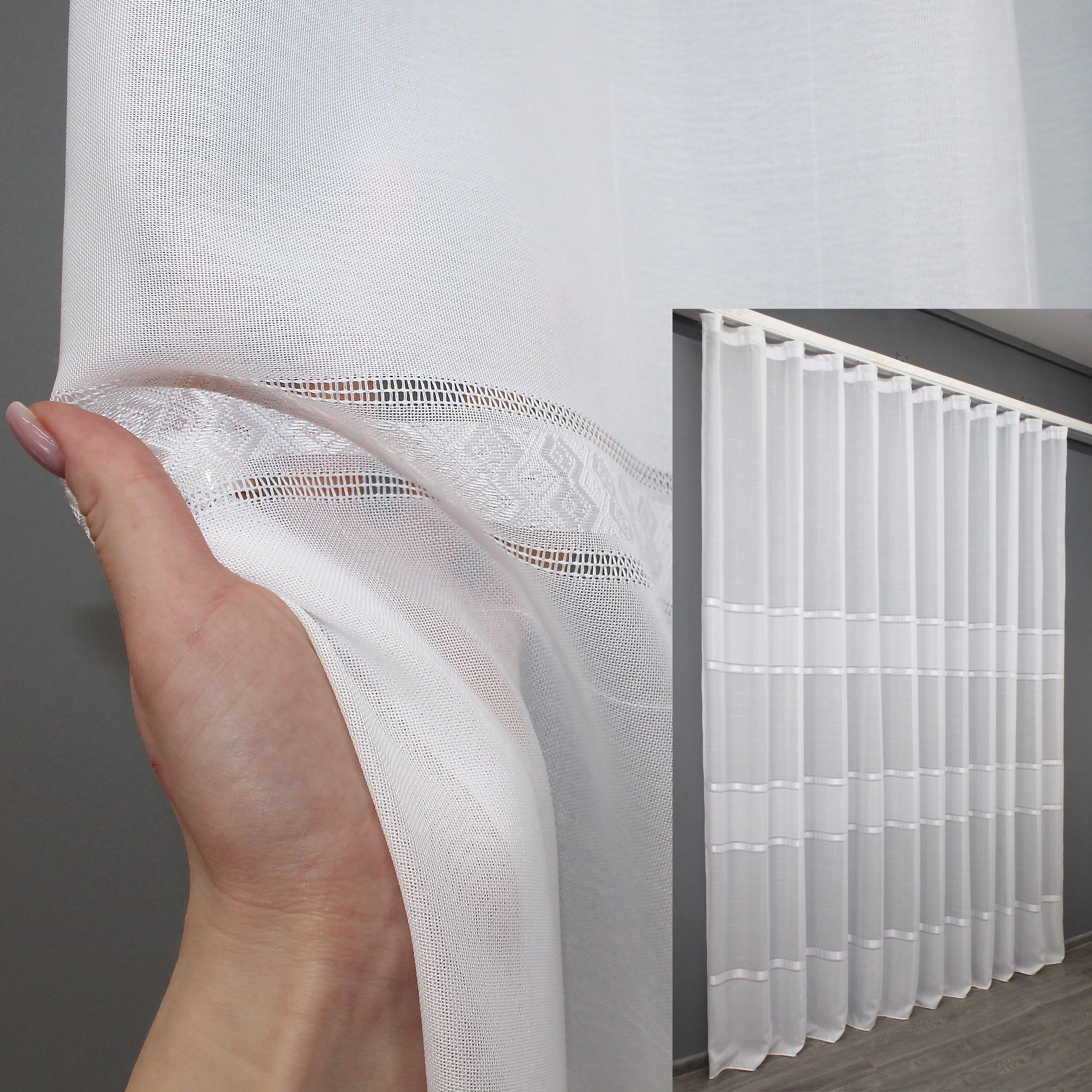 Тюль VR-Textil 1379т Мережка льон 300х270 см Білий (42-0145) - фото 4 Тюль VR-Textil 1379т Мережка льон 300х270 см Білий (42-0145) - фото 4