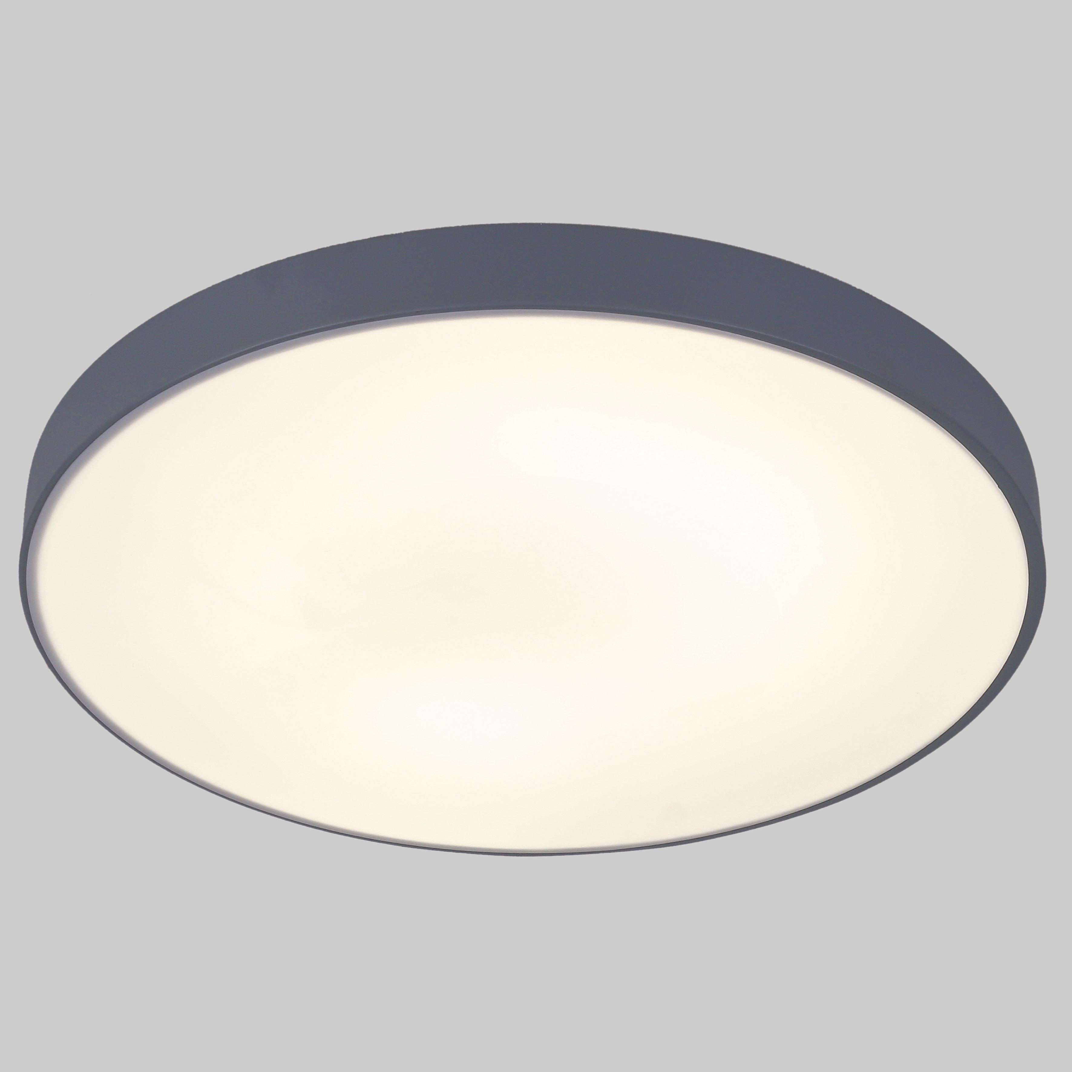 Люстра круглая светодиодная с пультом 60 см Серый (52-L38 GRAY)