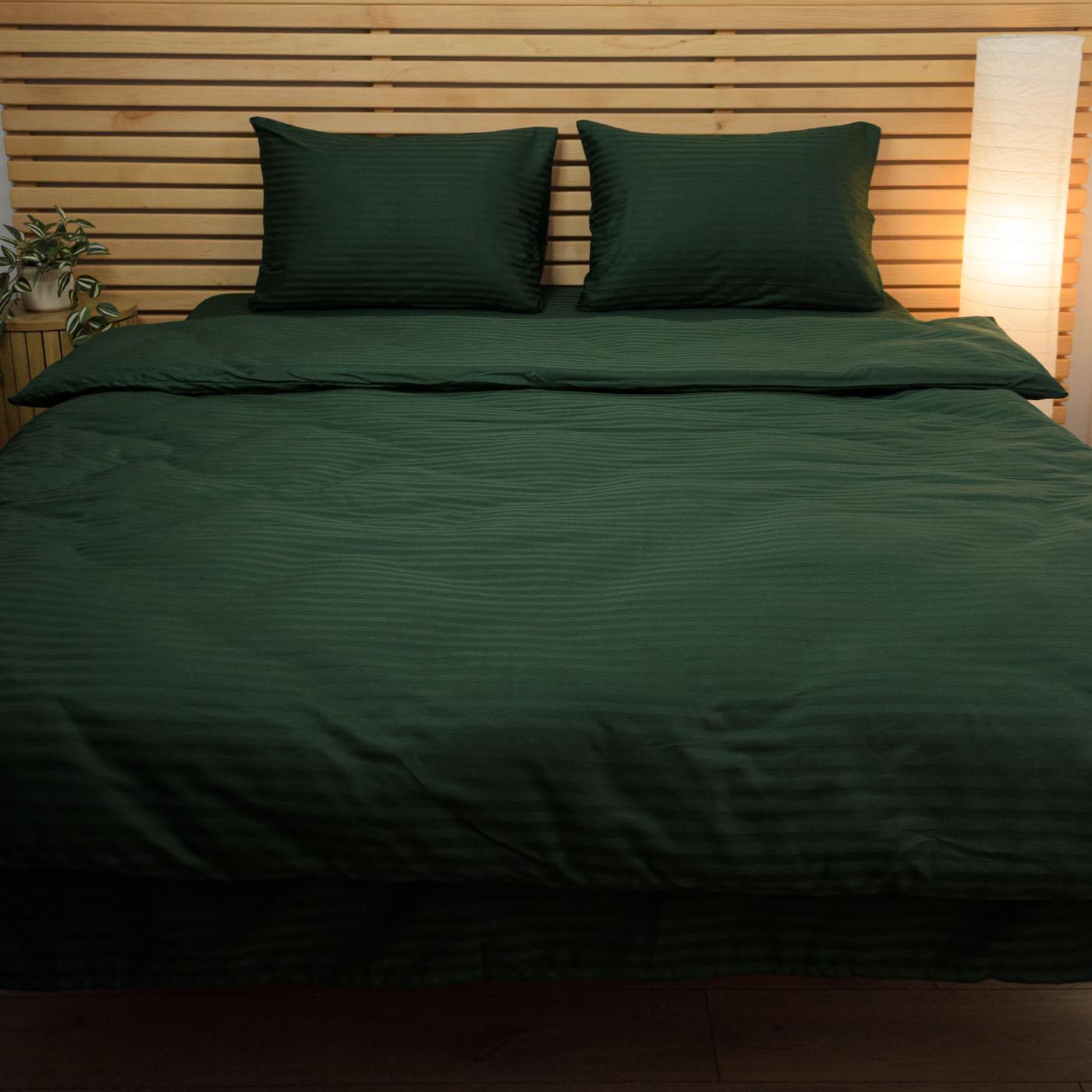 Наволочка YouStar 125 г/м2 страйп сатин 70х70 см 1 шт. Зеленый (nav-sst-70x70-green) - фото 2