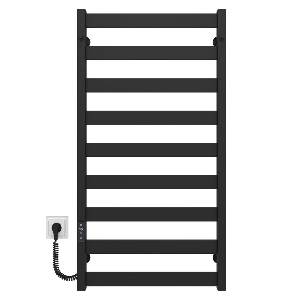 Полотенцесушитель электрический HeatPro Olivia P9 углеродная сталь левостороннее подключение 1000x500 мм Черный (BH-OL10005009EBL)