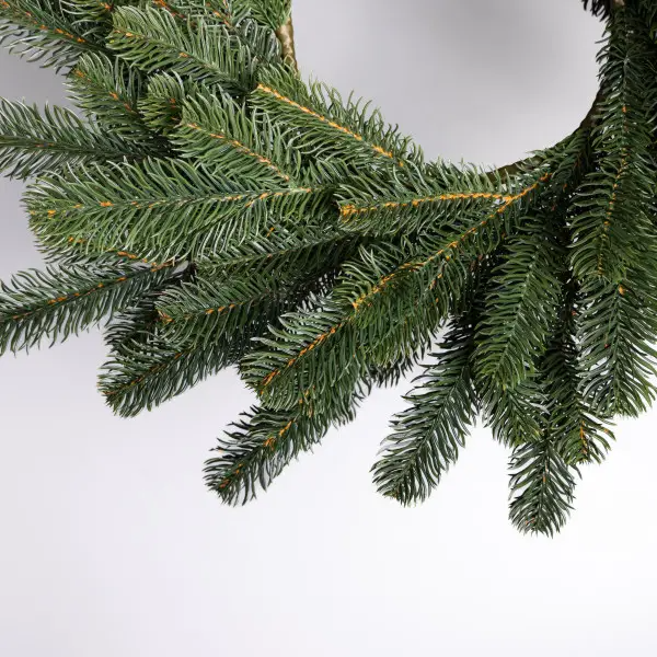 Вінок штучний хвойний Святковий Зелений - фото 3