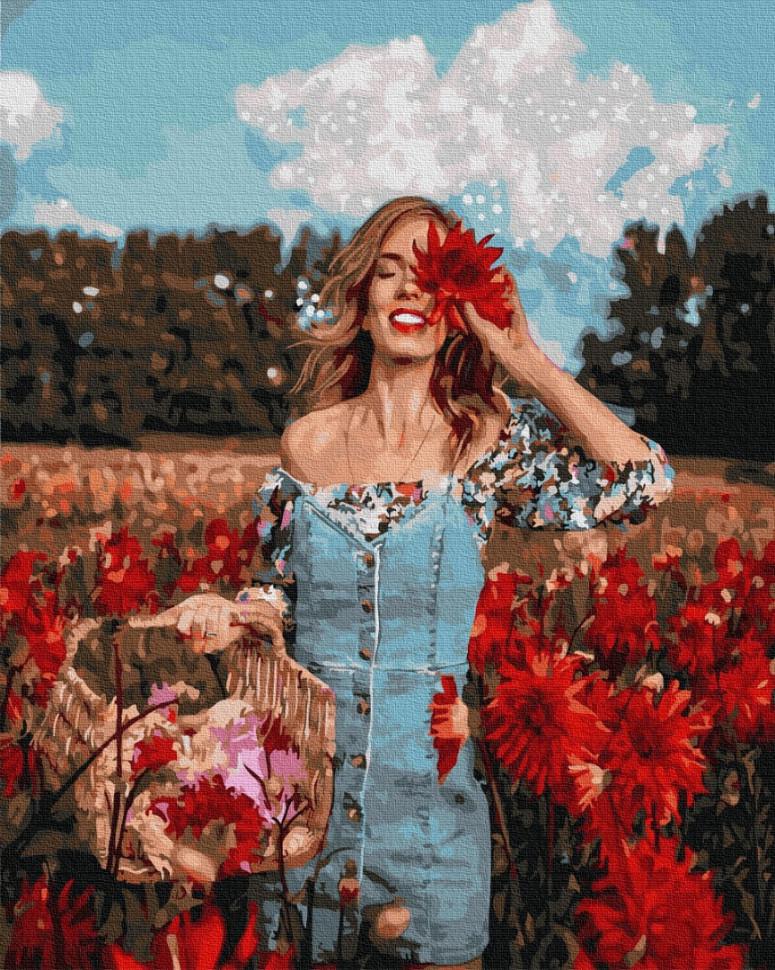 Картина по номерам Brushme Красавица в цветущем поле (GX36959 Картина по номерам Brushme Красавица в цветущем поле (GX36959