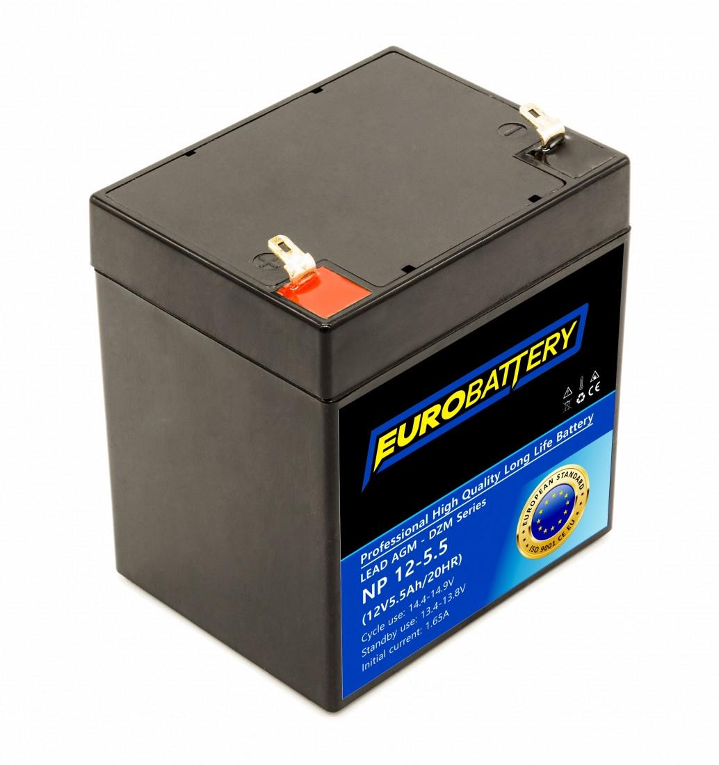 Аккумулятор для ИБП EuroBattery AGM NP 12-5.5 DZM 12V 5,5 Ач (823) - фото 1