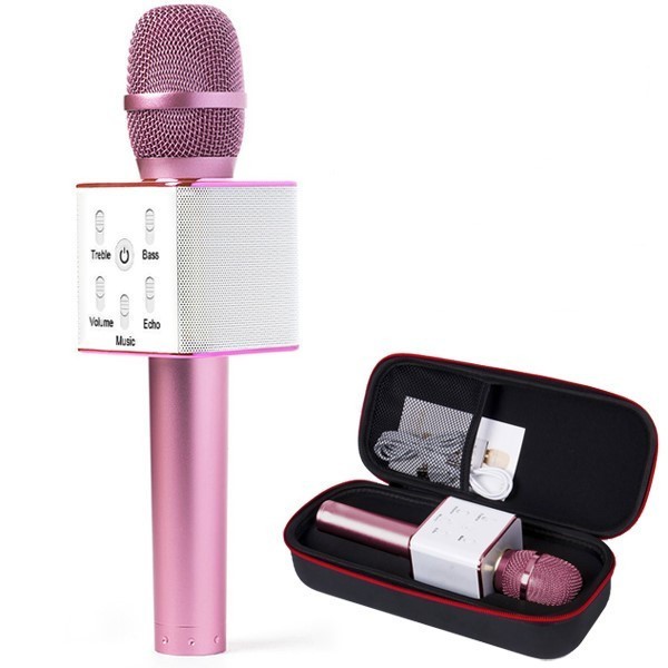 Беспроводной микрофон-караоке Star Voice Q7 pro Bluetooth Розовый (Q7pink) - фото 3