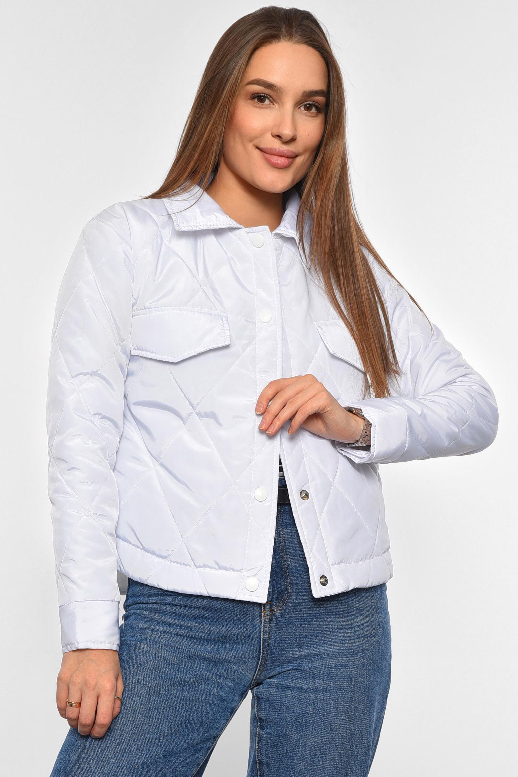 Куртка женская демисезонная M Белый (190826)
