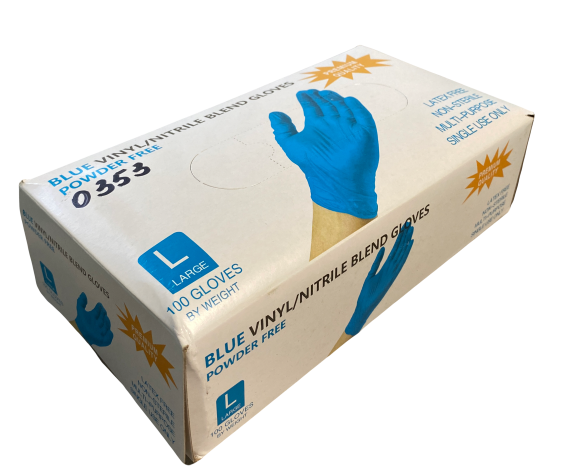 Перчатки нитрил/винил XL 100 шт. (6-040223) - фото 1