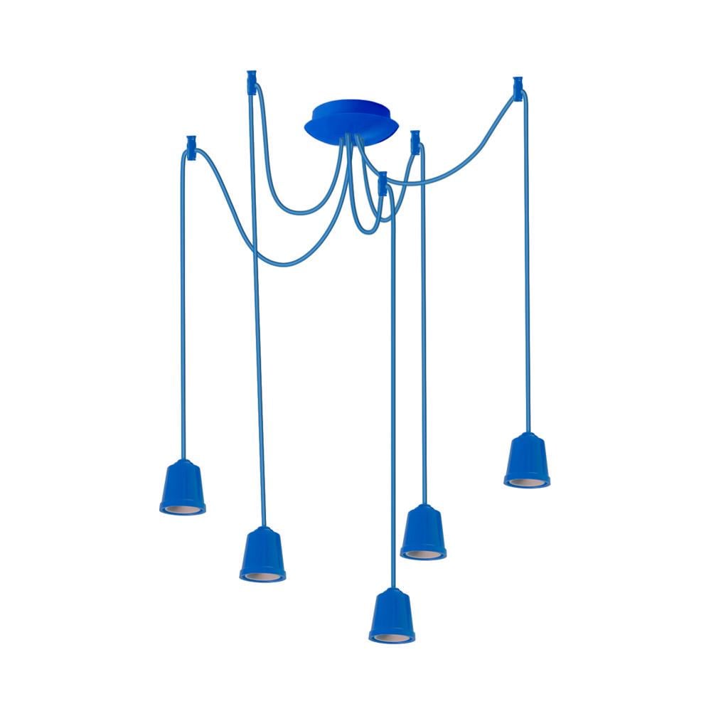 Підвісний світильник ERKA 525 стельовий 5xЕ27 2 м Синій (27551290) Підвісний світильник ERKA 525 стельовий 5xЕ27 2 м Синій (27551290)
