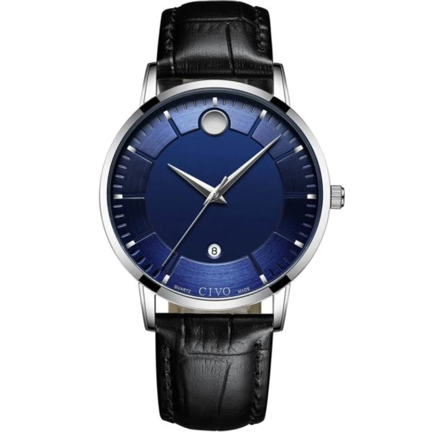 Часы наручные мужские Civo 8077C Black/Blue (2595136873)