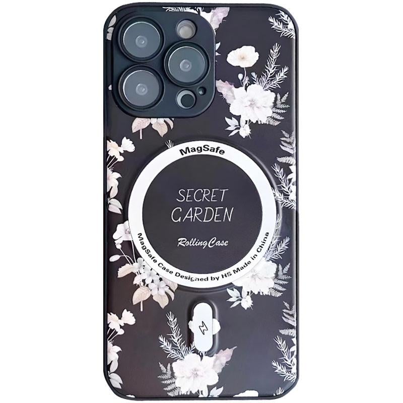 Протиударний TPU+PC чохол Secret Garden with MagSafe для Apple iPhone 16 Pro (6.3") Black