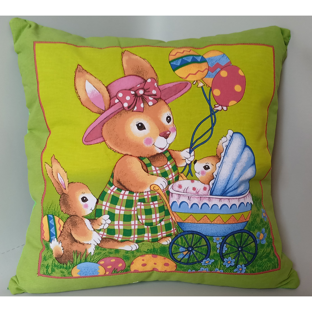 Наволочка детская хлопковая Кролик-мама 40х40 см (1_1933_13)