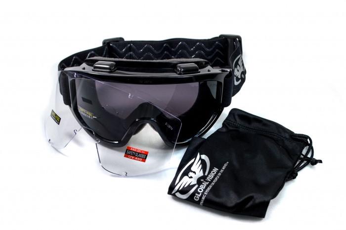 Очки Global Vision Wind-Shield KIT Anti-Fog две сменные линзы (69961757984059)
