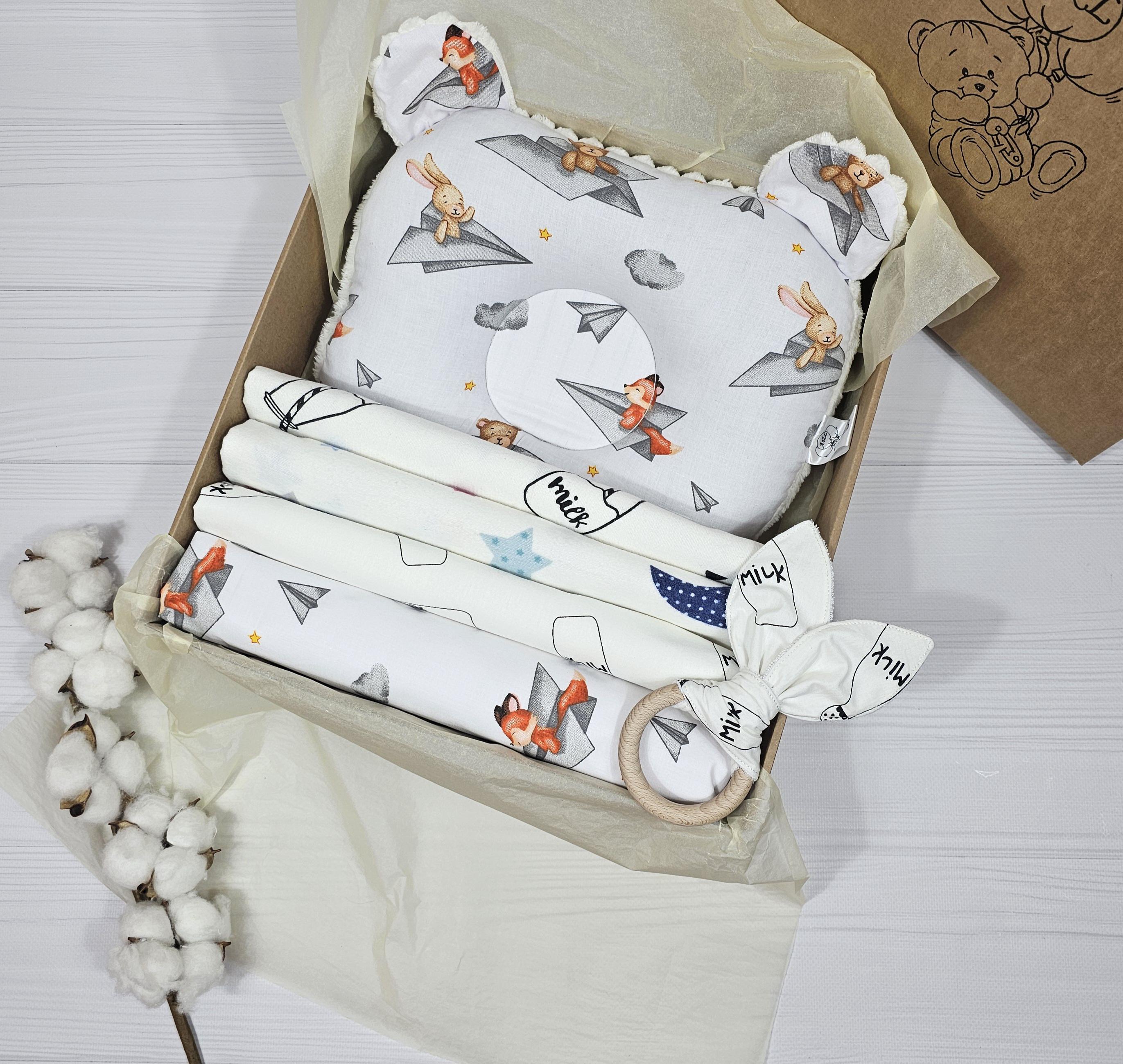 Набор пеленок a.l.babybox Звери в самолете 6 шт. Молочный