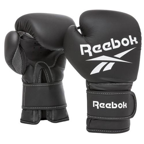 Боксерські рукавички Reebok Boxing Gloves 12 унцій Чорний/Білий (RSCB-12010BK 12)