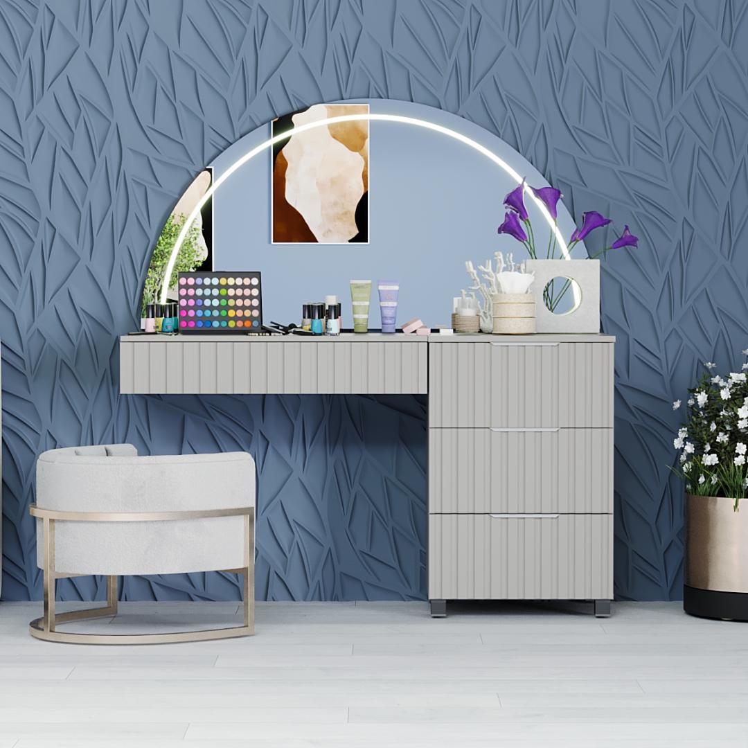 Туалетный столик с тумбой DiPortes Саванна Кс-10_K-35 130/76/42 см Кашемир (01374-01270)