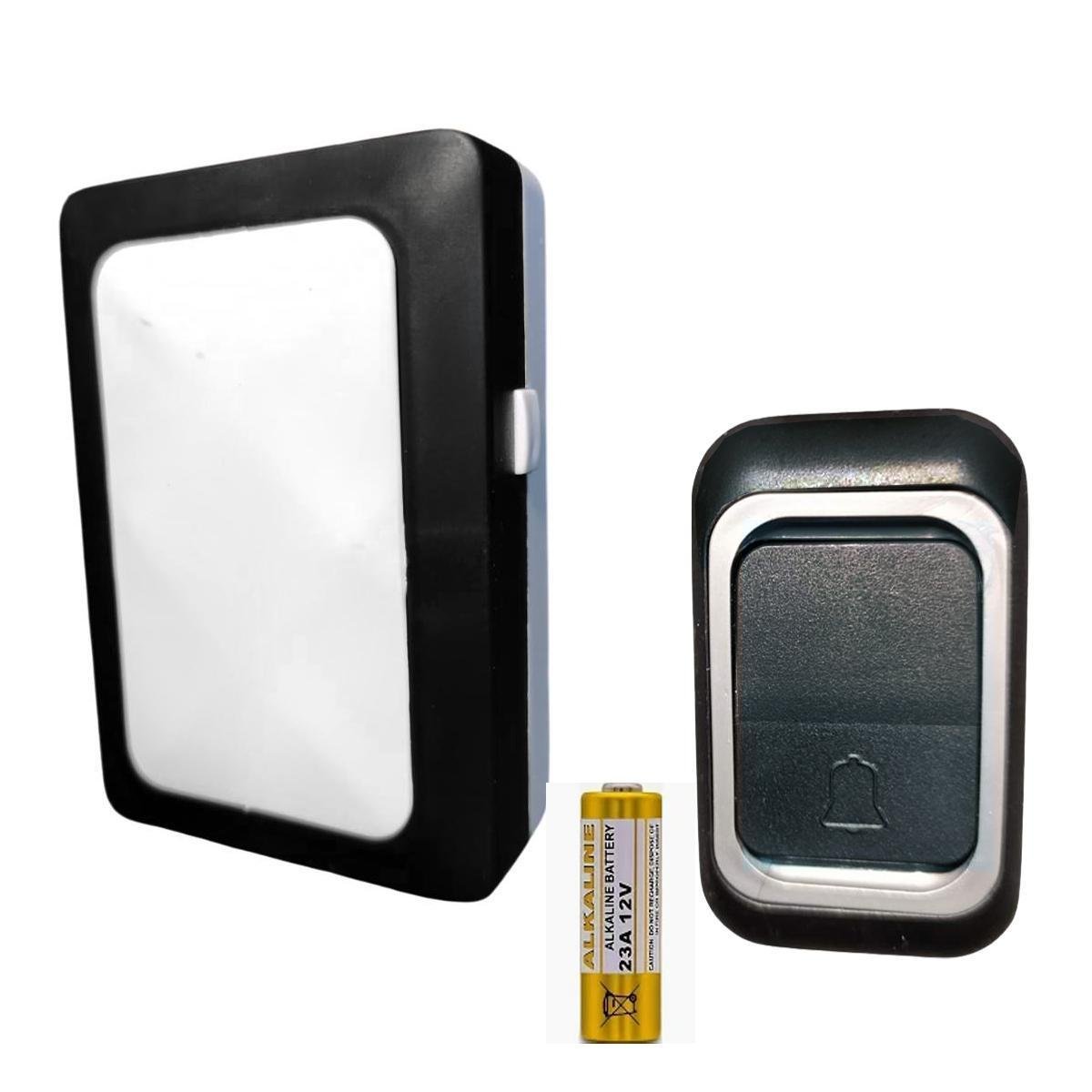 Звонок дверной беспроводной DRSCKN DC-7101 WL-639 32 мелодии на батарейках Black/Gray (200291)