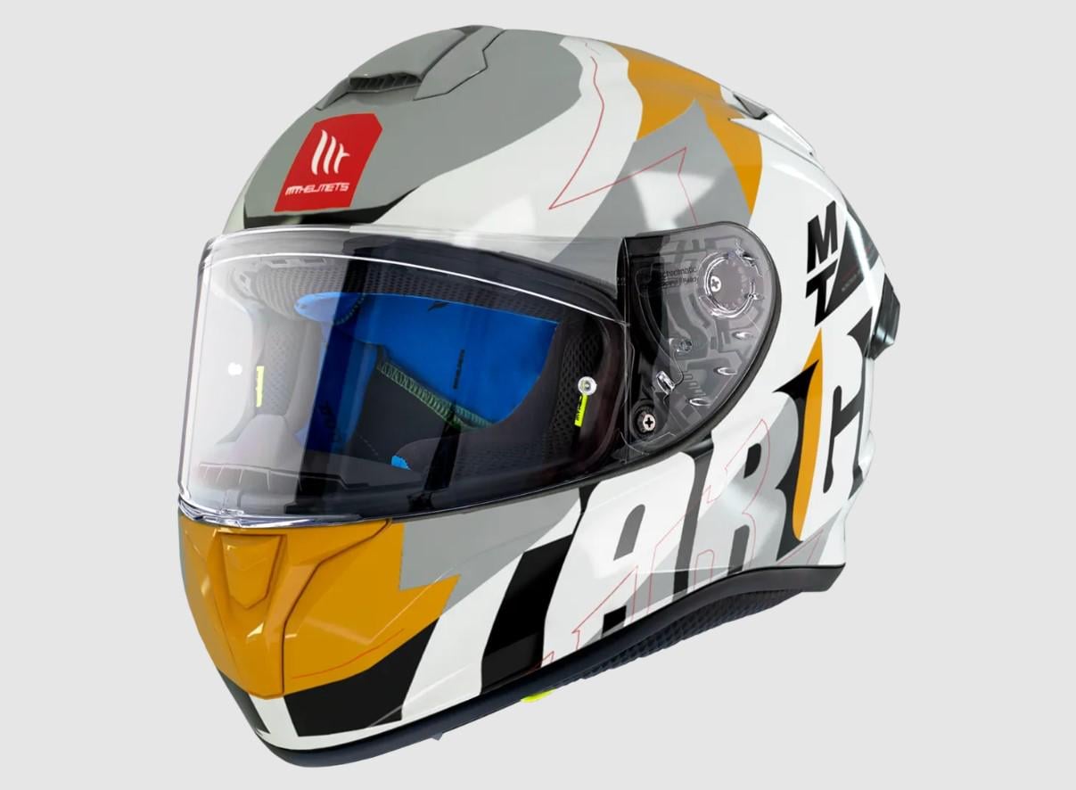 Мотошлем MT HELMETS TARGO PRO Biger A3 XL Gloss Pearl Yellow (26265)