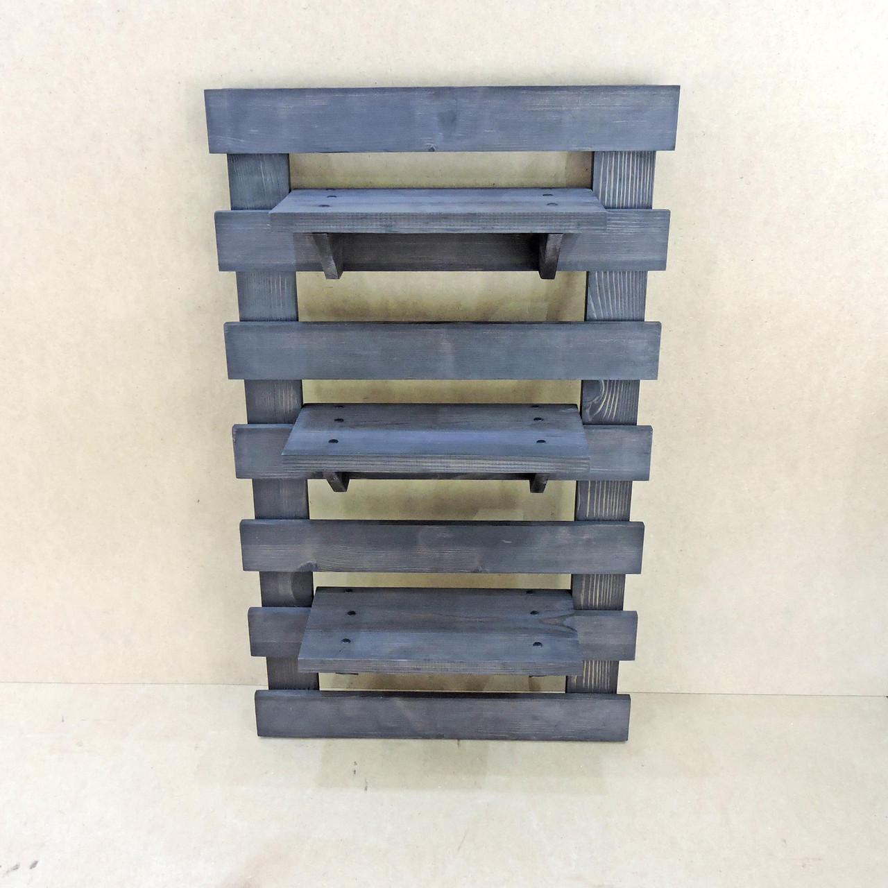 Полиця настінна для квітів з дерева Мараба Венге (ЦВС-004512) - фото 5