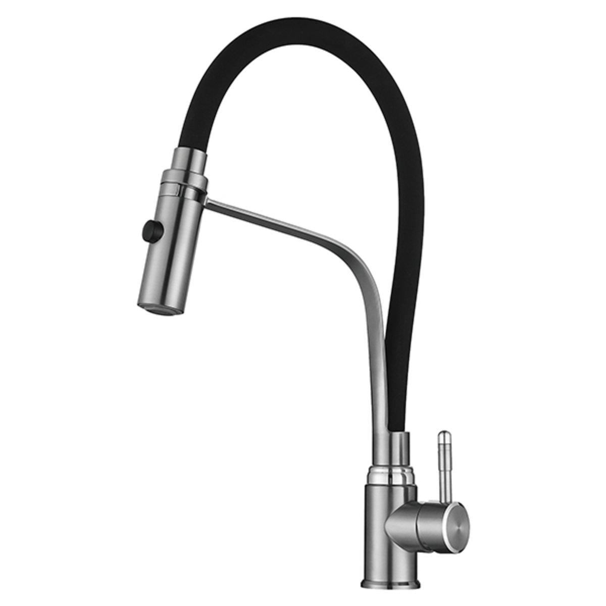 Змішувач для кухні з гнучким гусаком Lambert Pull-Out (LR3046)