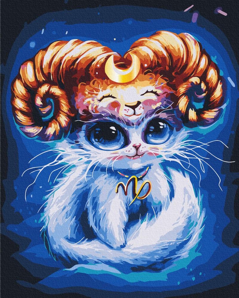 Картина по номерам SH53913 Котик козерог 40x50 см (27859)