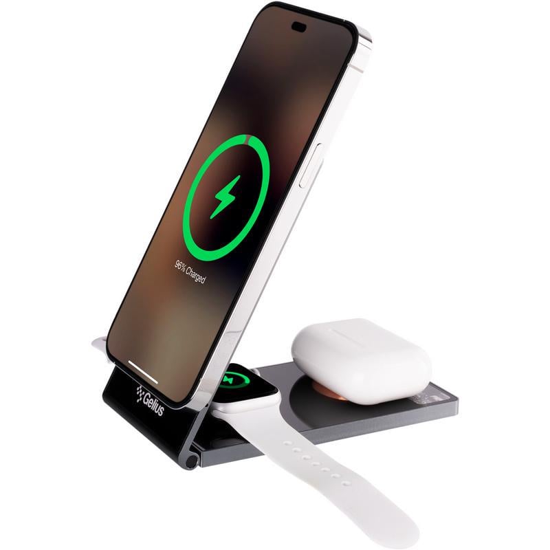 Зарядний пристрій бездротовий Gelius Union GP-WC010 IncRedible series 3в1 15W Black (57999) - фото 5