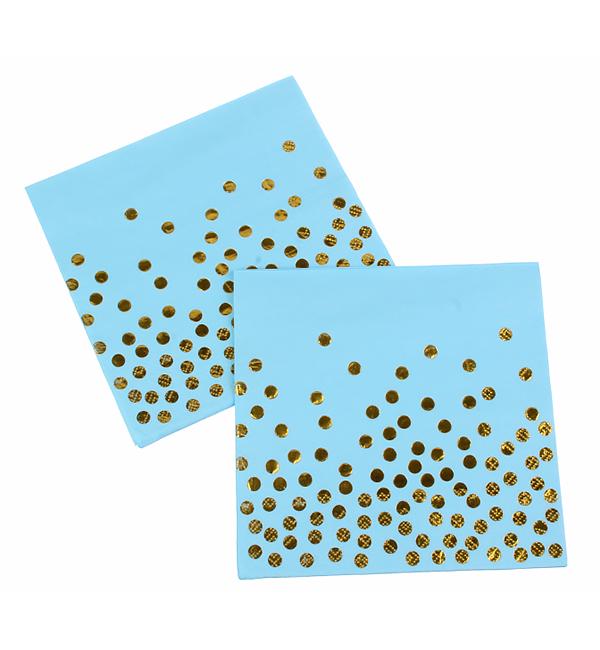 Салфетки праздничные 20 шт. 33х33 см Blue/Gold (51171) Салфетки праздничные 20 шт. 33х33 см Blue/Gold (51171)
