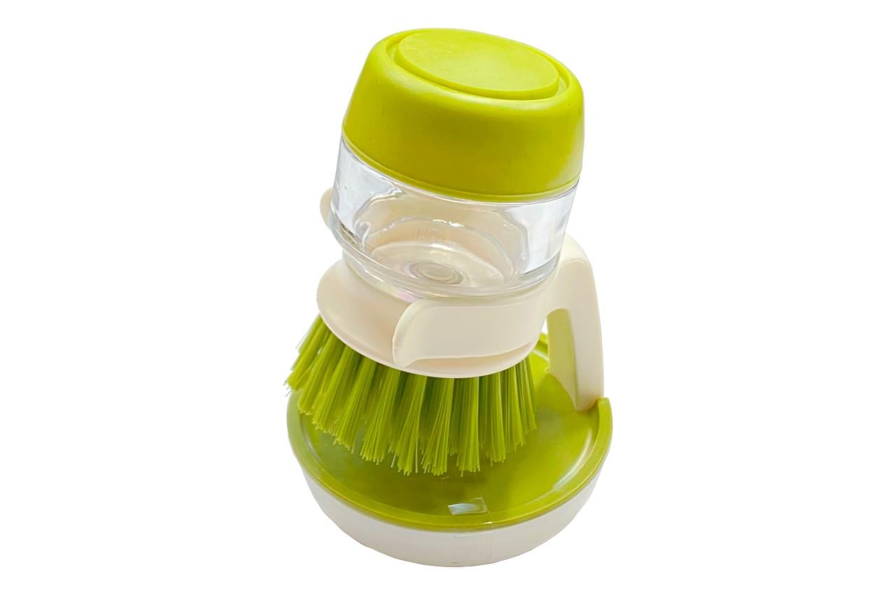 Щетка для мытья с диспенсером для моющего средства на подставке (S-VEN0320)