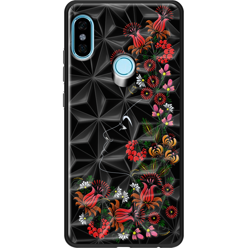 Чехол BoxFace Xiaomi Redmi Note 5 / Note 5 Pro 3D Ukrainian Muse Черный силикон с призмой (32971-bk64-37870)