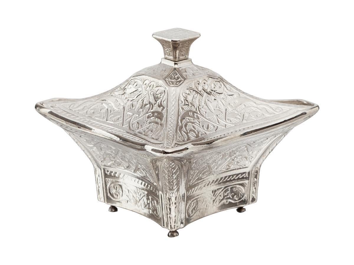 Цукорниця палац Acar 12x12x11 см Сріблястий (S-A202BE)