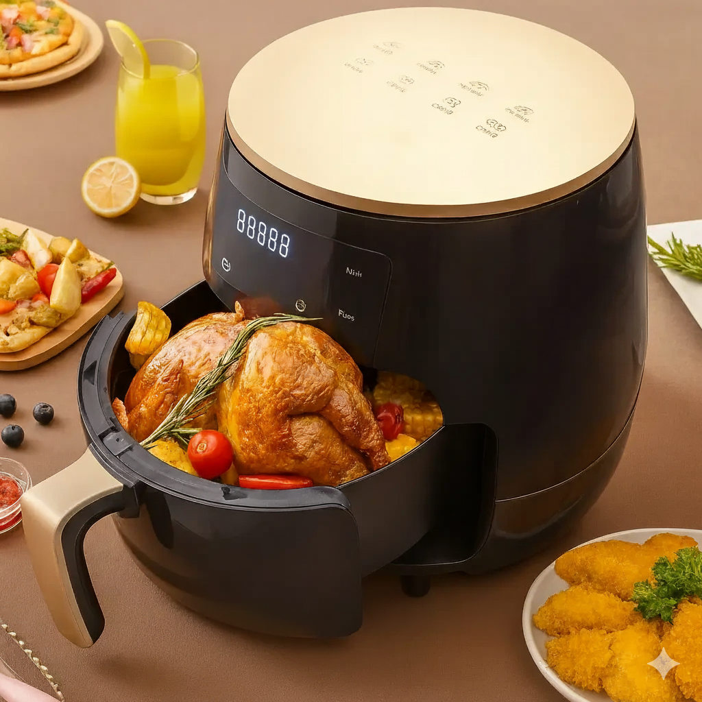 Мультипіч-аерогриль QF-389 2400 Вт від мережі S-18 електрична фритюрниця без олії на 6 л (23456772701) - фото 2 Мультипіч-аерогриль QF-389 2400 Вт від мережі S-18 електрична фритюрниця без олії на 6 л (23456772701) - фото 2