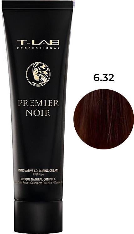 Крем-краска для волос T-LAB Professional PREMIER Noir 6.32 Темный Золотисто перламутровый Блондин 100 мл (29584125)