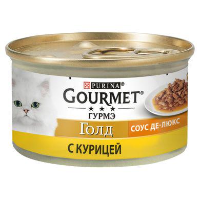 Влажный корм для кошек Gourmet Gold Соус де-люкс 85 г Курица