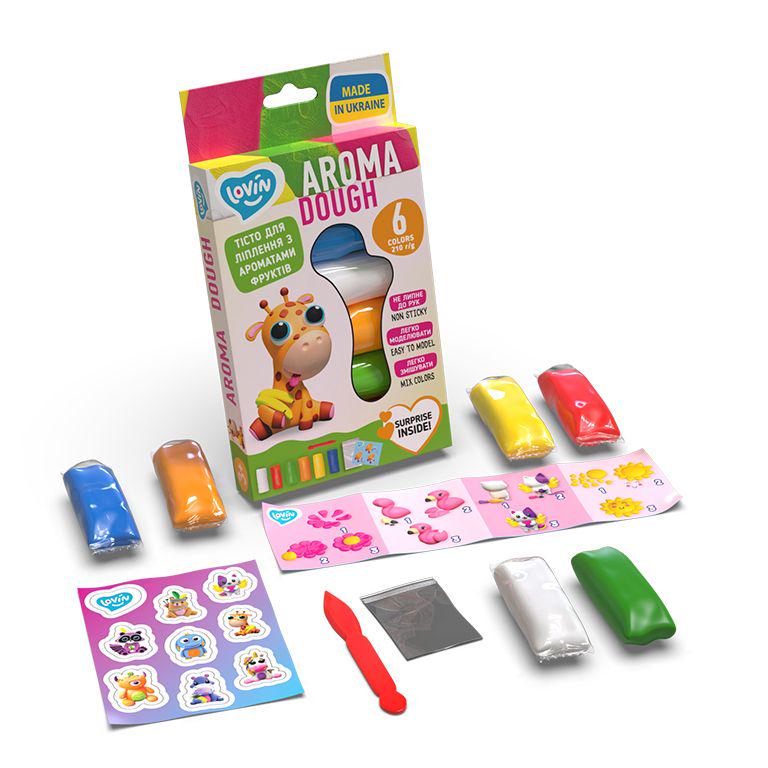 Набор для лепки с тестом Lovin Aroma Dough 6 цветов (221662)