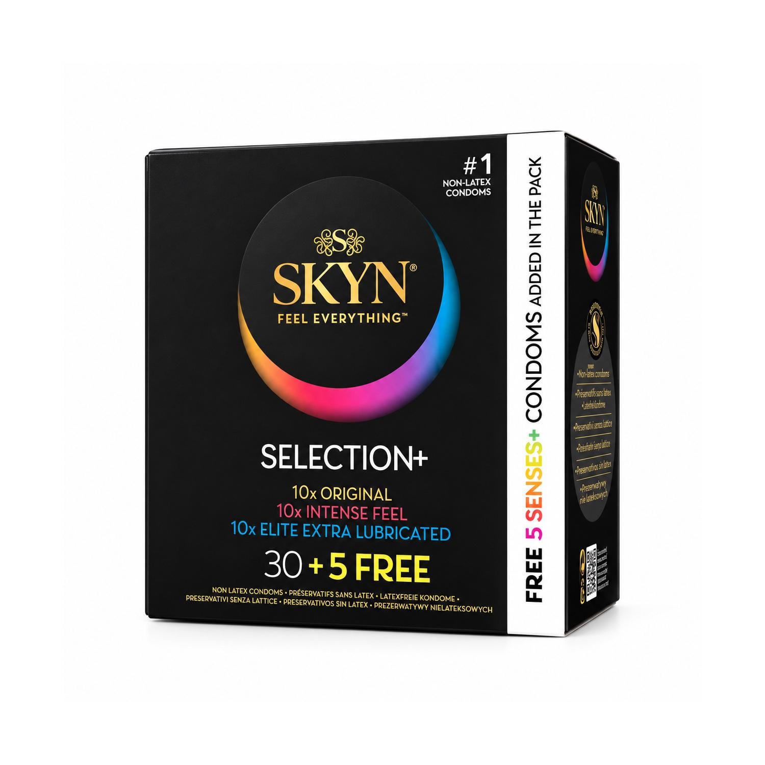 Набор презервативов SKYN Selection безлатексный комплект Оригинальный Extra Lube Intense Feel Elite 35 шт. (3138840170)
