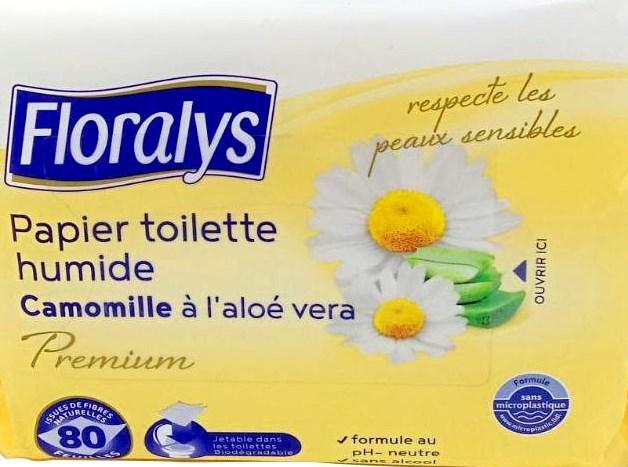 Туалетная бумага влажная FLORALYS Camomille & Aloe Vera 80 шт. (9678)