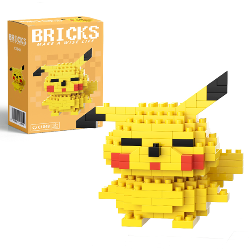 Конструктор фигурка BRICKS пиксели Пикачу 179 деталей (C1048)