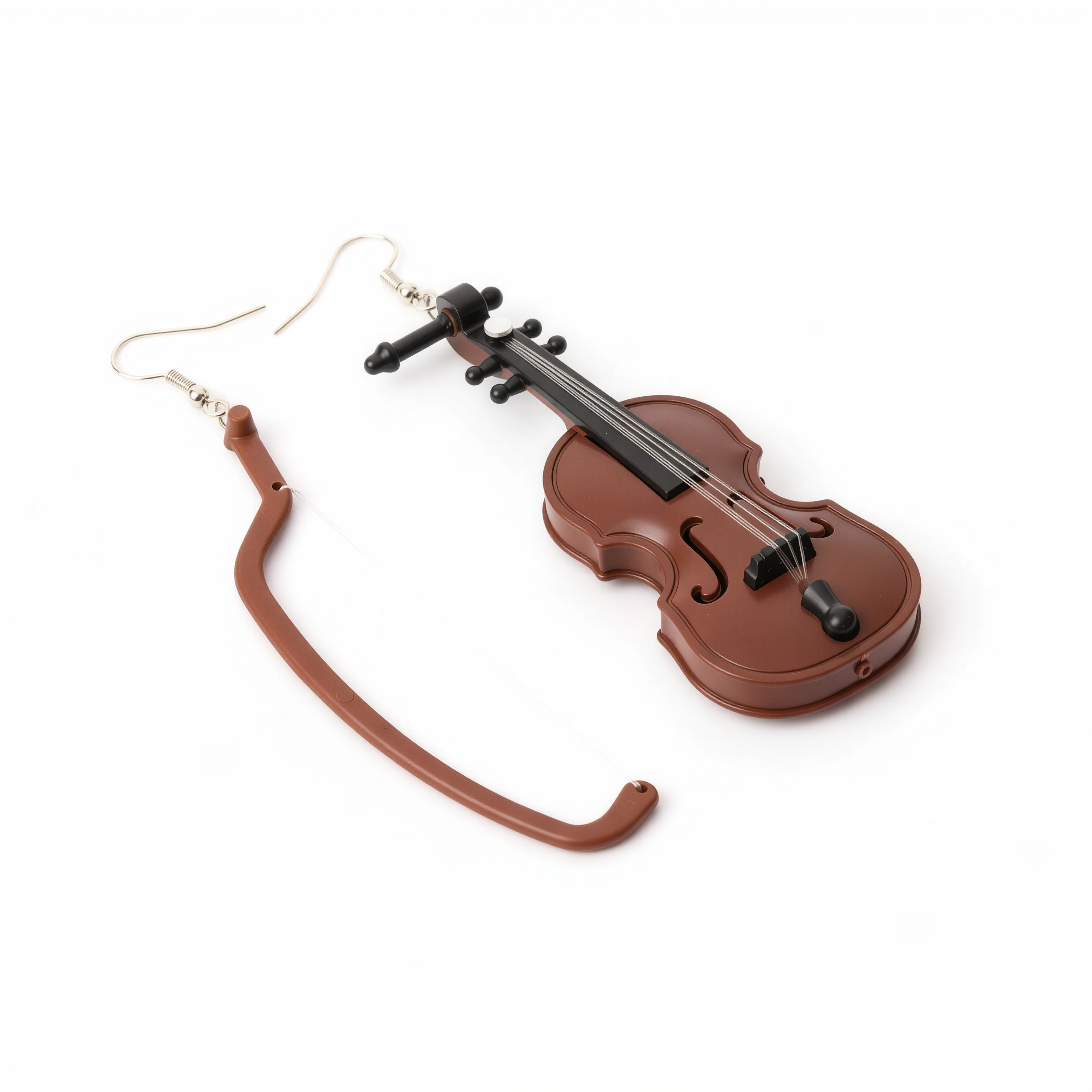 Серьги-подвески Скрипка души 10,4 см (2818310414)