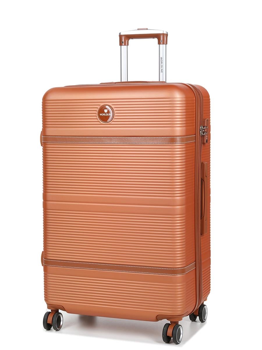 Чемодан большой Worldline L 76х49х28+5 см 110 л 4,3 кг Оранжевый (629)